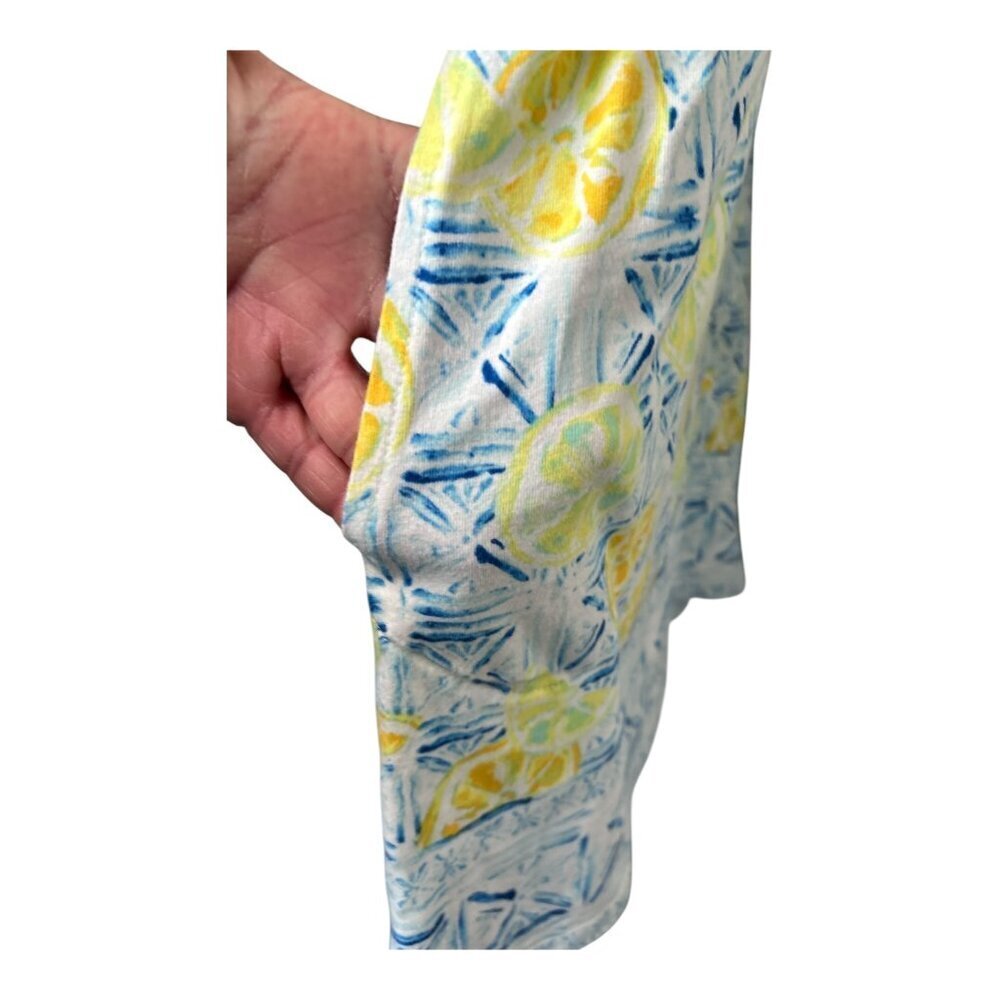 Lands End's Women Cotton Jersey Summer Dress Adorned with Lemons | Sz‎ XS Picnic - Picture 4 of 11